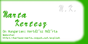 marta kertesz business card